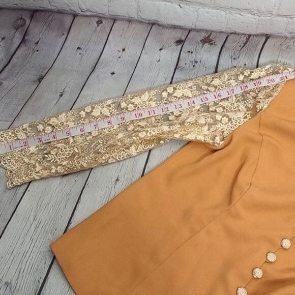 Vintage Handmade Victorian Lace Brocade Romantic Jacket - Picture 10 of 15